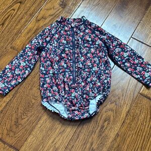 Floral Long Sleeve Rash Guard. Like New Condition
